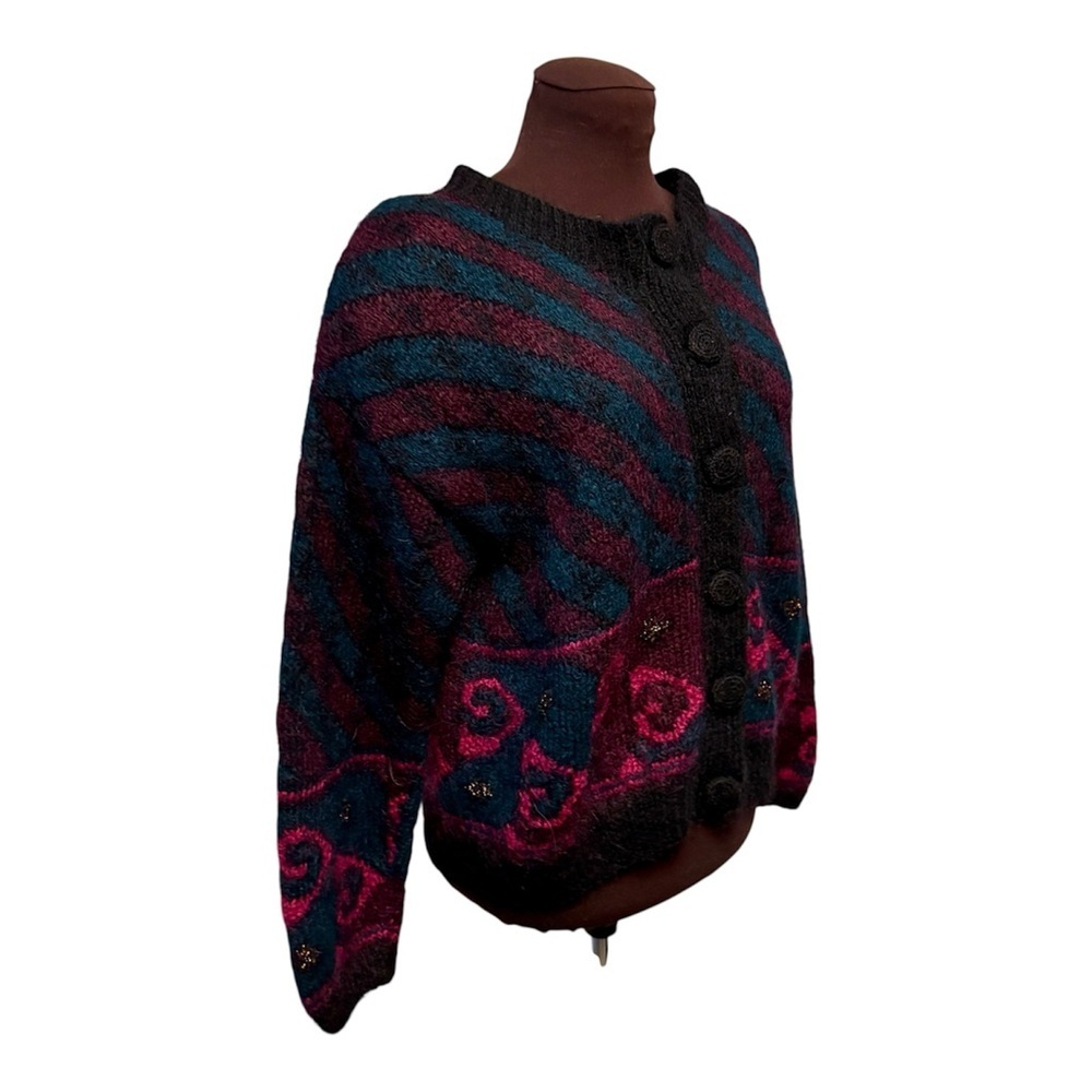 Segrets by Sigrid Olson Vintage Mohair Wool Sweater Cardigan Womens size Medium - Picture 5 of 9